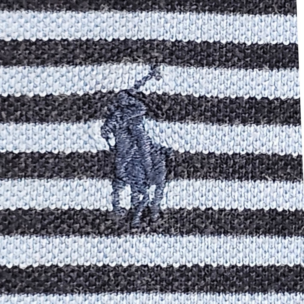 Polo Ralph Lauren Golf Polo Shirt Mens 2XLT Blue Striped ribbed cuffs&collar s/s - Picture 4 of 12